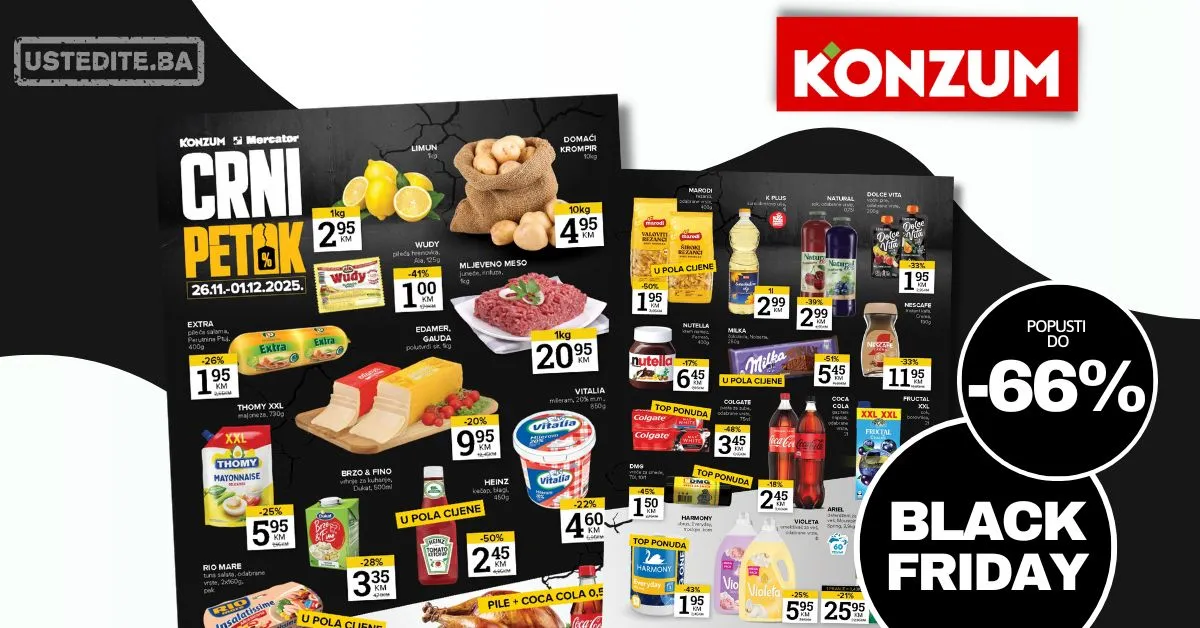 Konzum BLACK FRIDAY 26.11-1.12.2025.