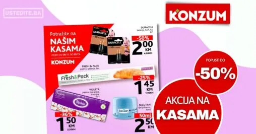 Konzum AKCIJA NA KASAMA 20-23.11.2025.