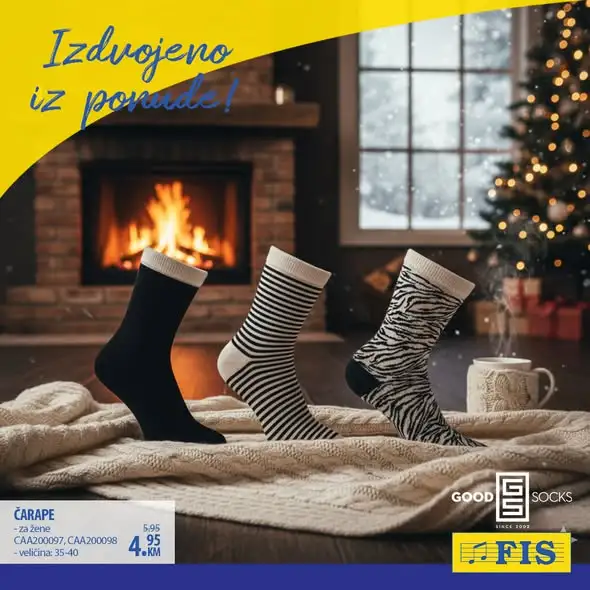 Fis akcija - tople čarape za cijelu porodicu decembar 2025.
