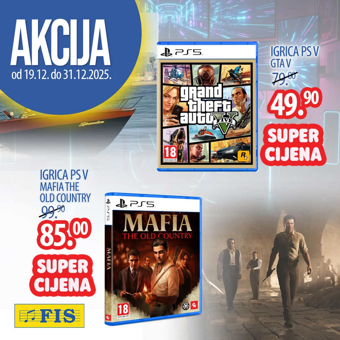 Fis akcija PlayStation 5 i PS5 igrice 19–31.12.2025.