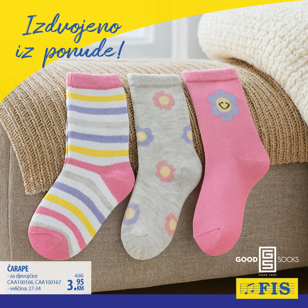 Fis akcija - tople čarape za cijelu porodicu decembar 2025.