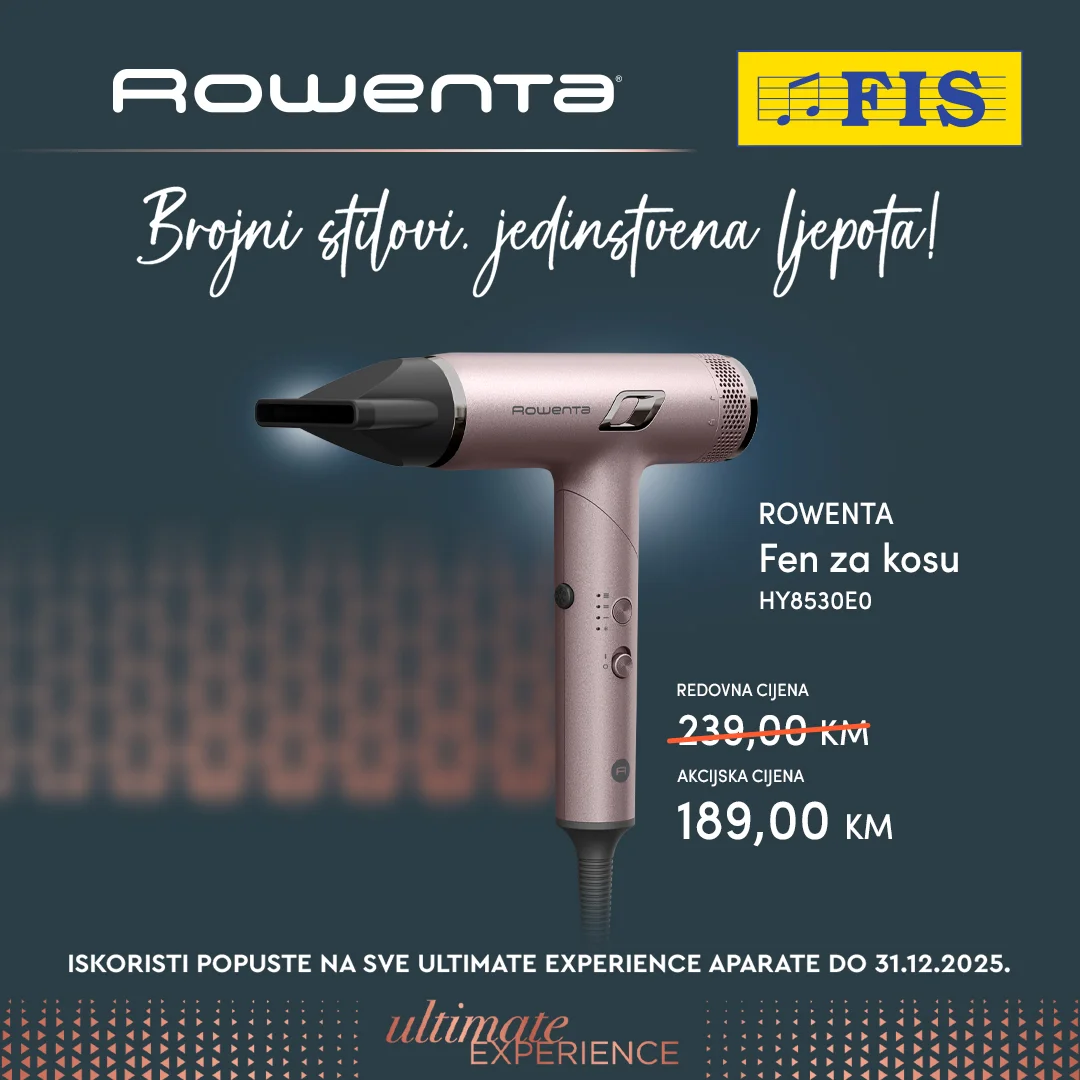 Fis akcija – Rowenta Ultimate Experience aparati sniženje do 31.12.2025.
