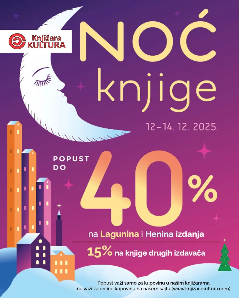 Knjižara Kultura NOĆ KNJIGE 12-14.12.2025.