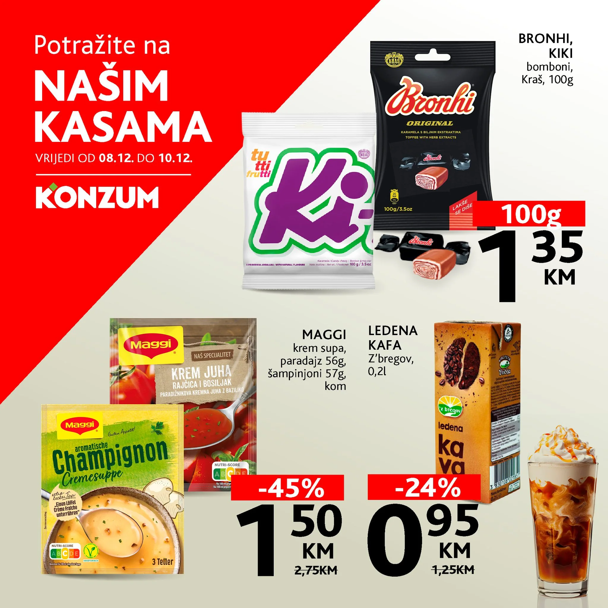 Konzum AKCIJA NA KASAMA 8-10.12.2025. 