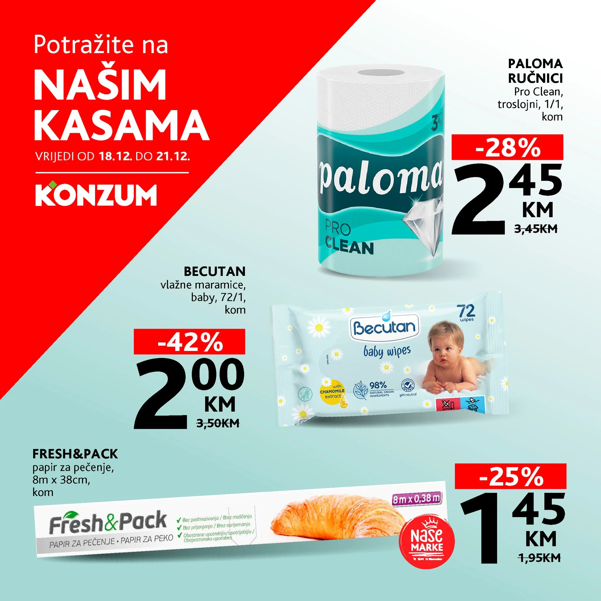 Konzum AKCIJA NA KASAMA 18-21.12.2025.