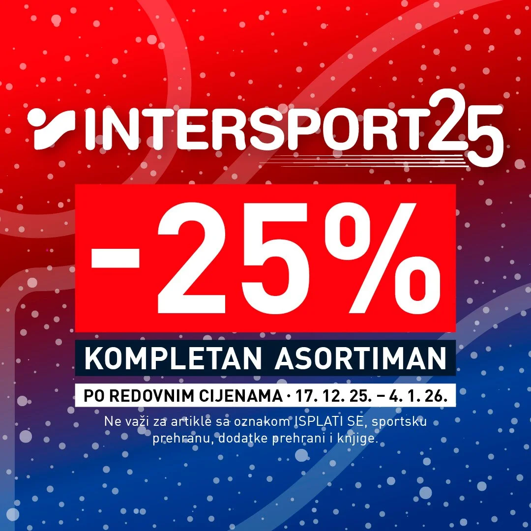 Intersport SNIŽENJE 17.12.2025-4.1.2026.