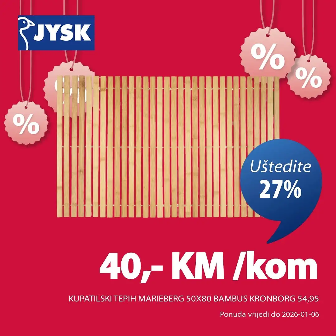 Jysk SUPER SNIŽENJE do 6.1.2026.