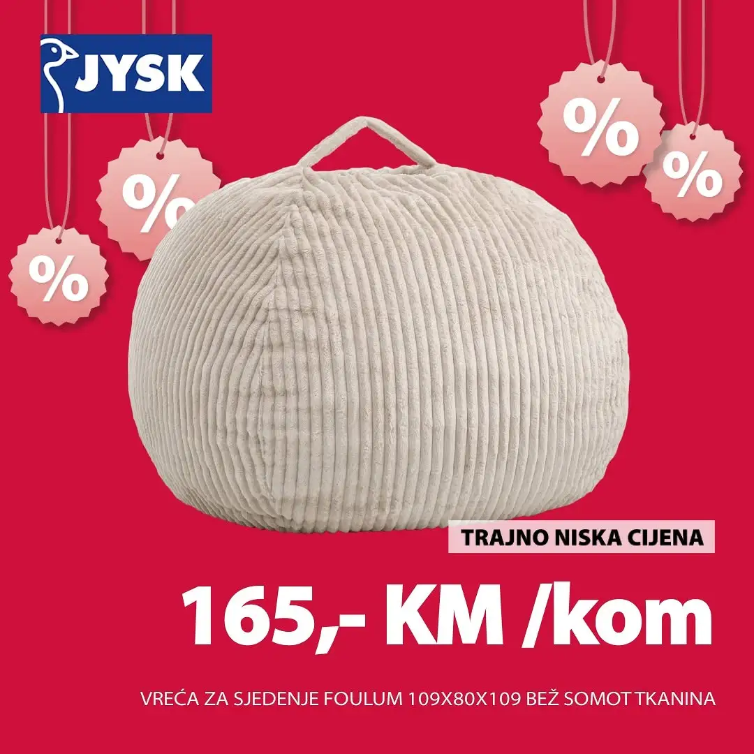 Jysk SUPER SNIŽENJE do 6.1.2026.