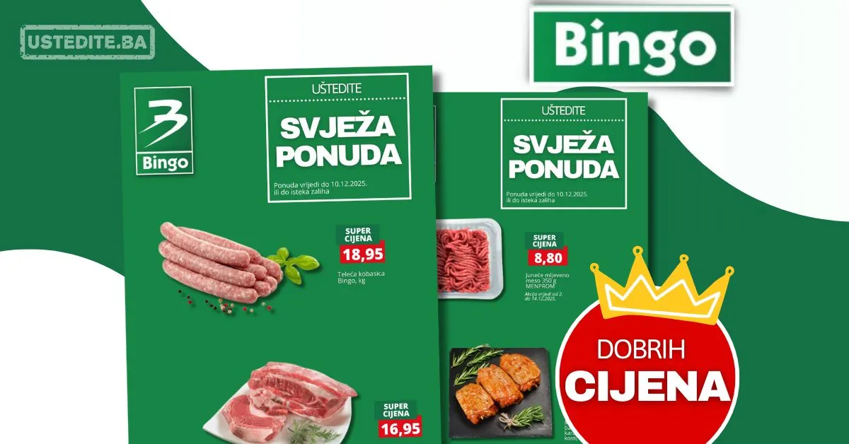 Bingo akcija SVJEŽE MESO - sniženje do 10.12.2025.