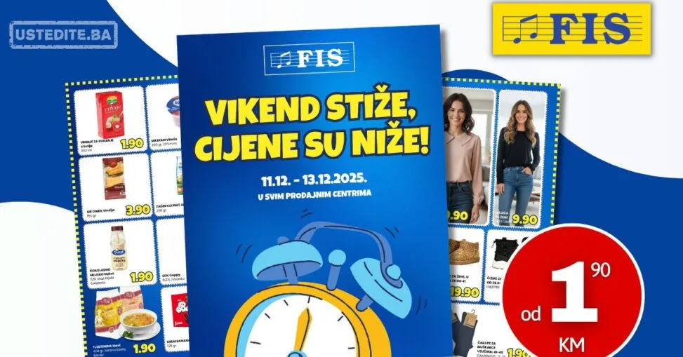 Fis akcija VEĆ OD 1,90 KM 11-13.12.2025.