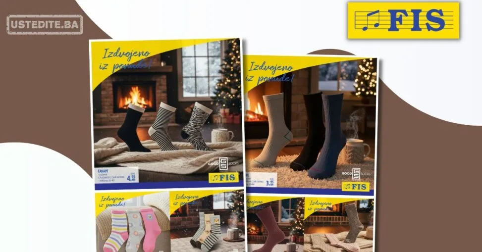 Fis akcija - tople čarape za cijelu porodicu decembar 2025.