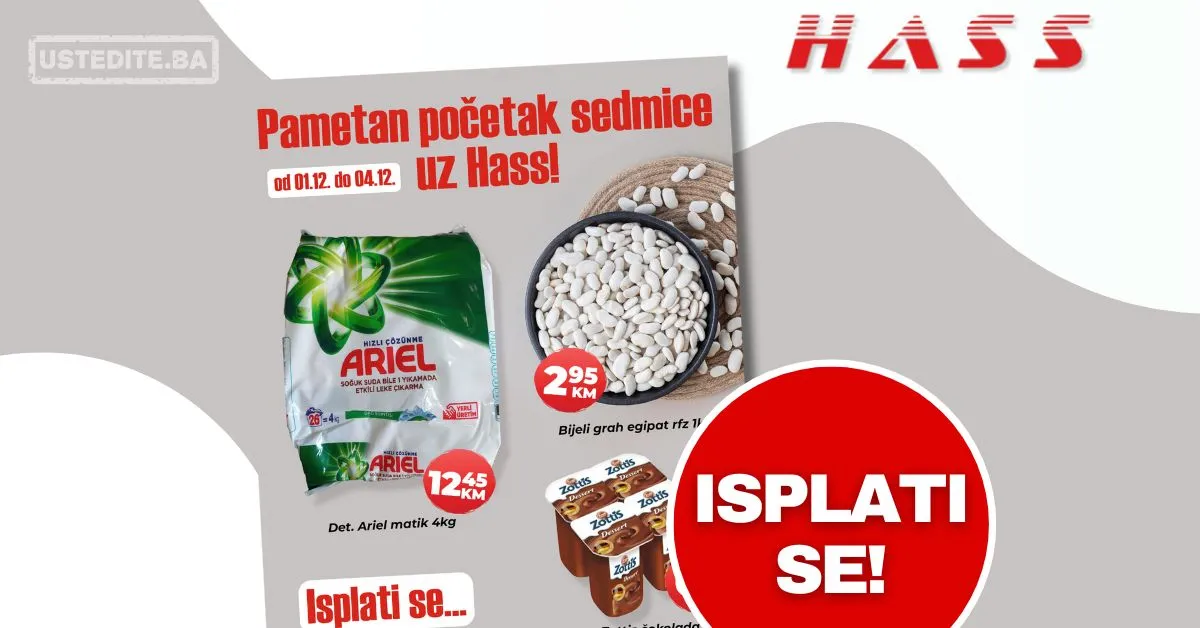 Hass komerc akcija za početak sedmice 1-4.12.2025.