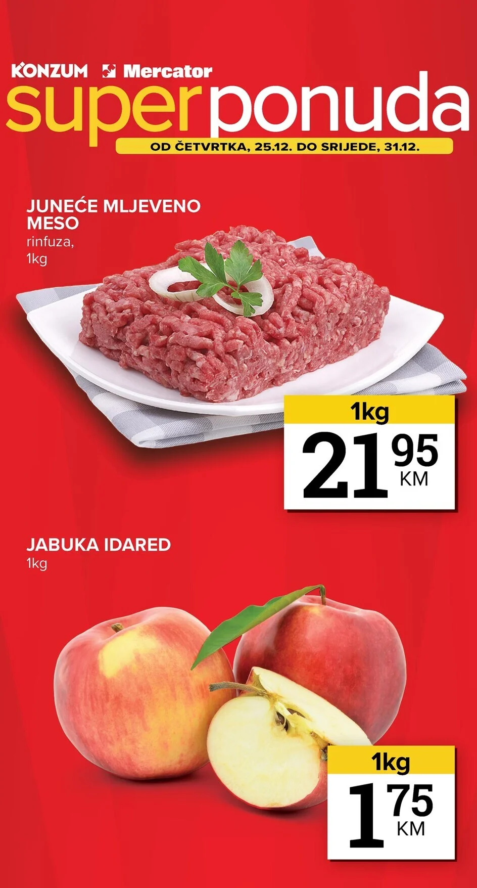 Konzum vikend akcija 25-31.12.2025.