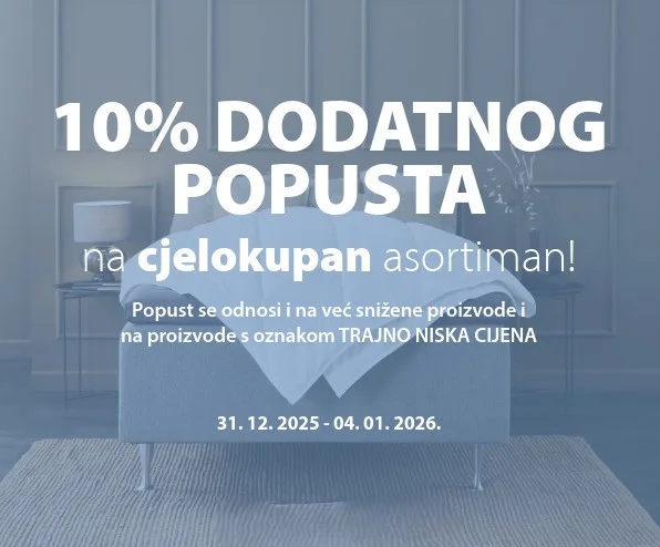 Jysk DODATNI POPUST NA SVE do 4.1.2026.