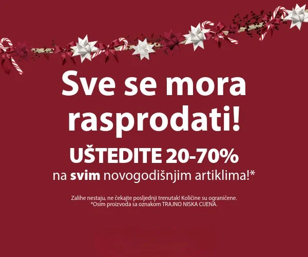 Jysk NOVOGODIŠNJA RASPRODAJA do 70% decembar 2025.