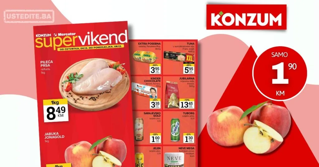 Konzum vikend akcija 4-8.12.2025.