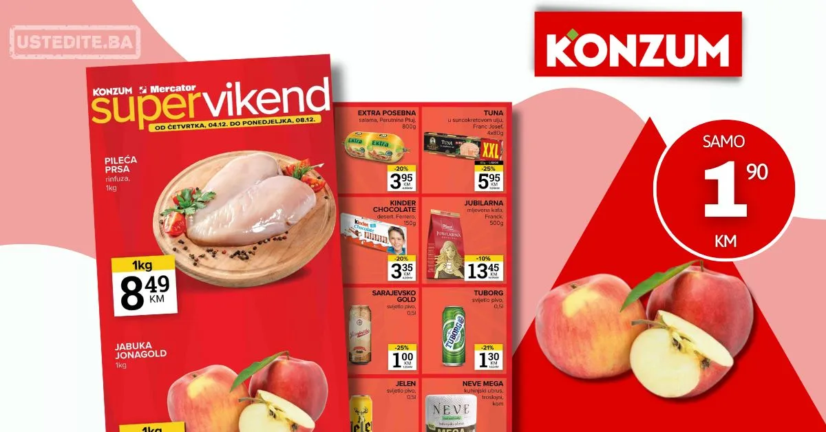 Konzum vikend akcija 4-8.12.2025.