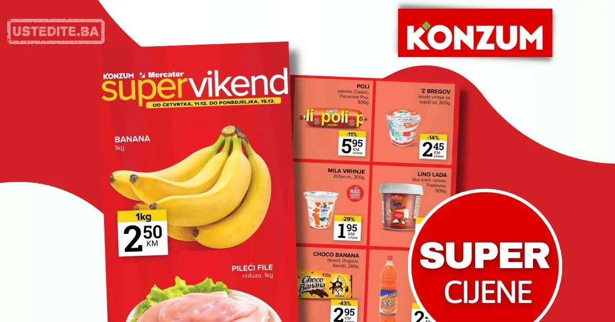 Konzum vikend akcija 11-15.12.2025.