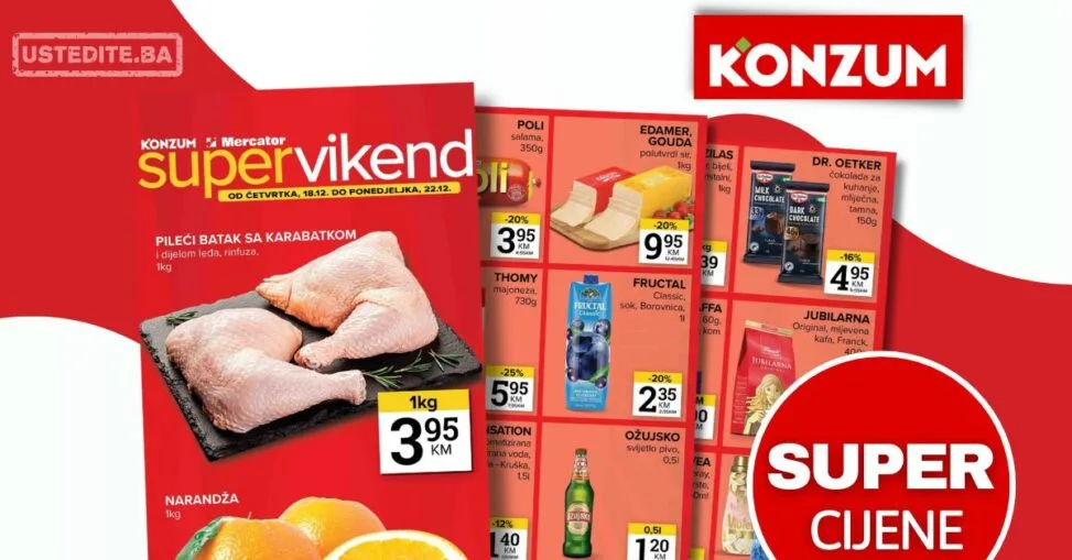 Konzum vikend akcija 18-22.10.2025.