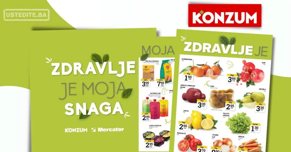 Konzum katalog ZDRAVE NAMIRNICE sniženje do 5.1.2026.