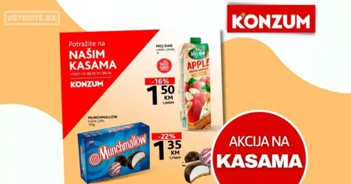 Konzum AKCIJA NA KASAMA 22-24.12.2025.