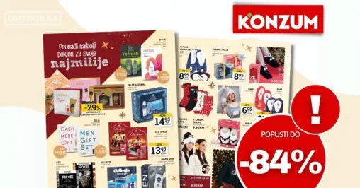 Konzum POKLONI ZA NAJDRAŽE 23.12.2025-5.1.2026.