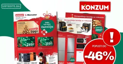 Konzum akcija TEHNIKA sniženje do 18.1.2026.