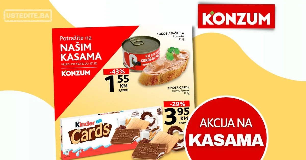 Konzum AKCIJA NA KASAMA 15-17.12.2025.