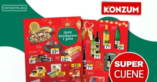 Konzum akcija PRAZNIČNA SNIŽENJA 16–22.12.2025.