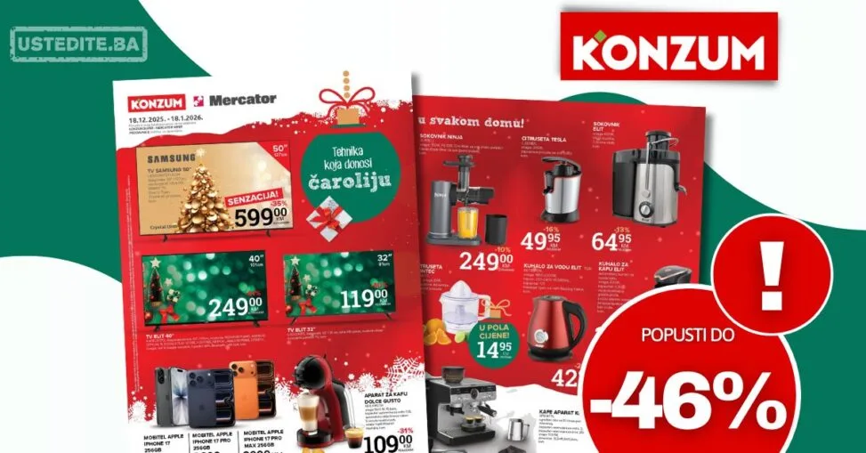 Konzum katalog TEHNIKA 18.12.2025-18.1.2026.