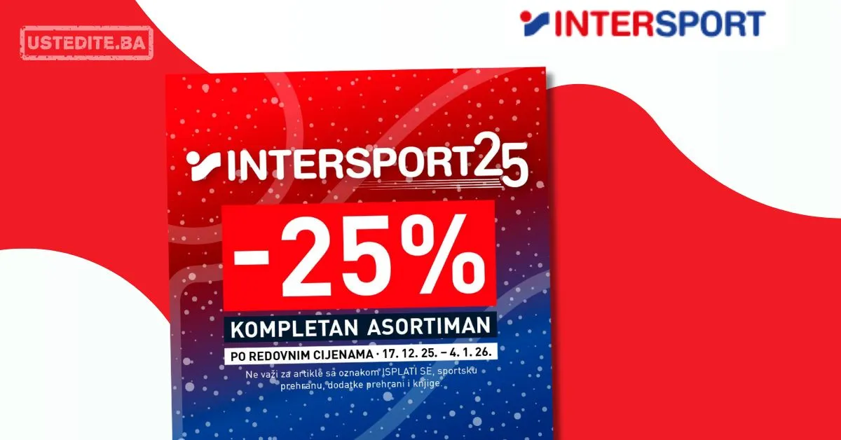 Intersport SNIŽENJE 17.12.2025-4.1.2026.