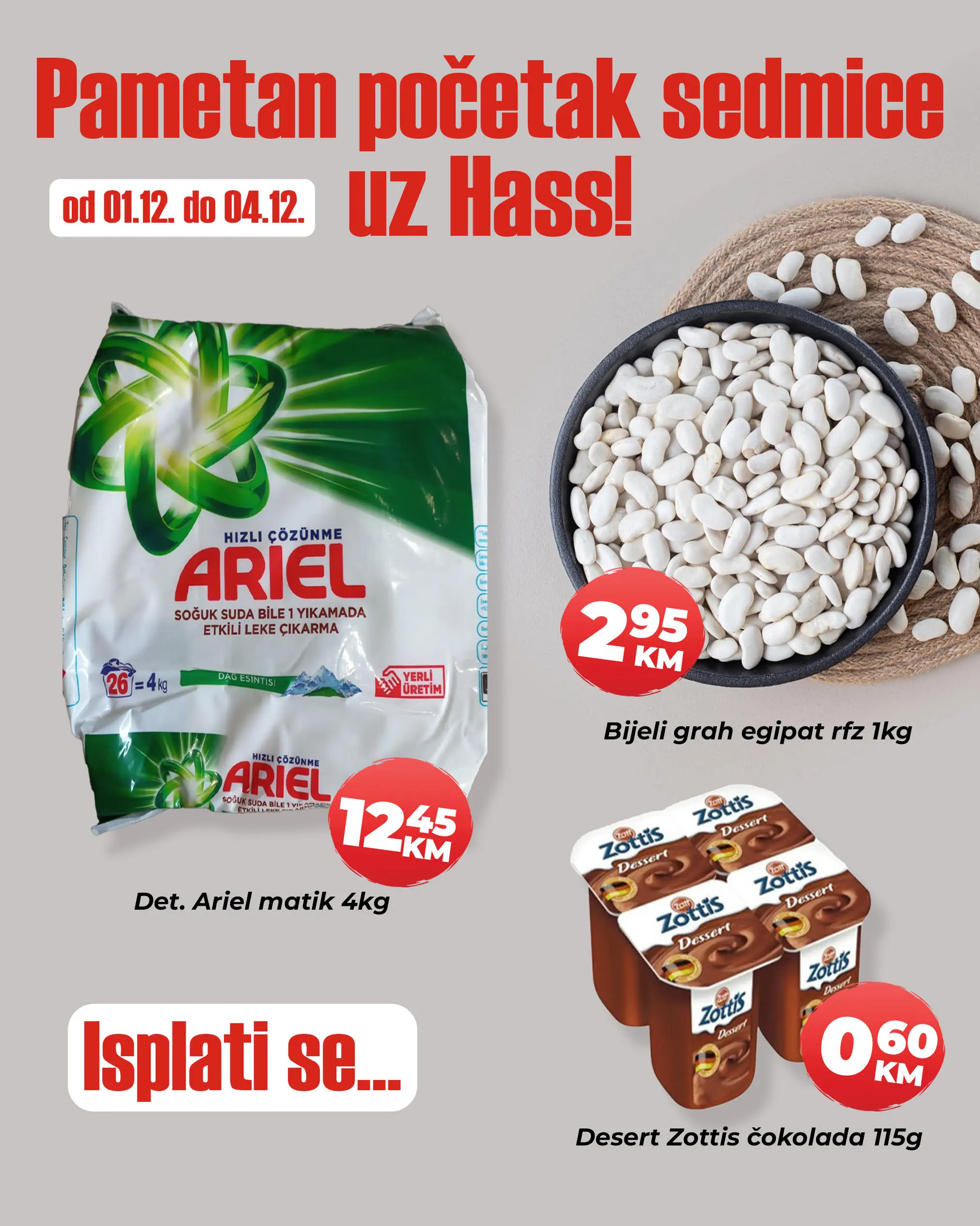 Hass komerc akcija za početak sedmice 1-4.12.2025.