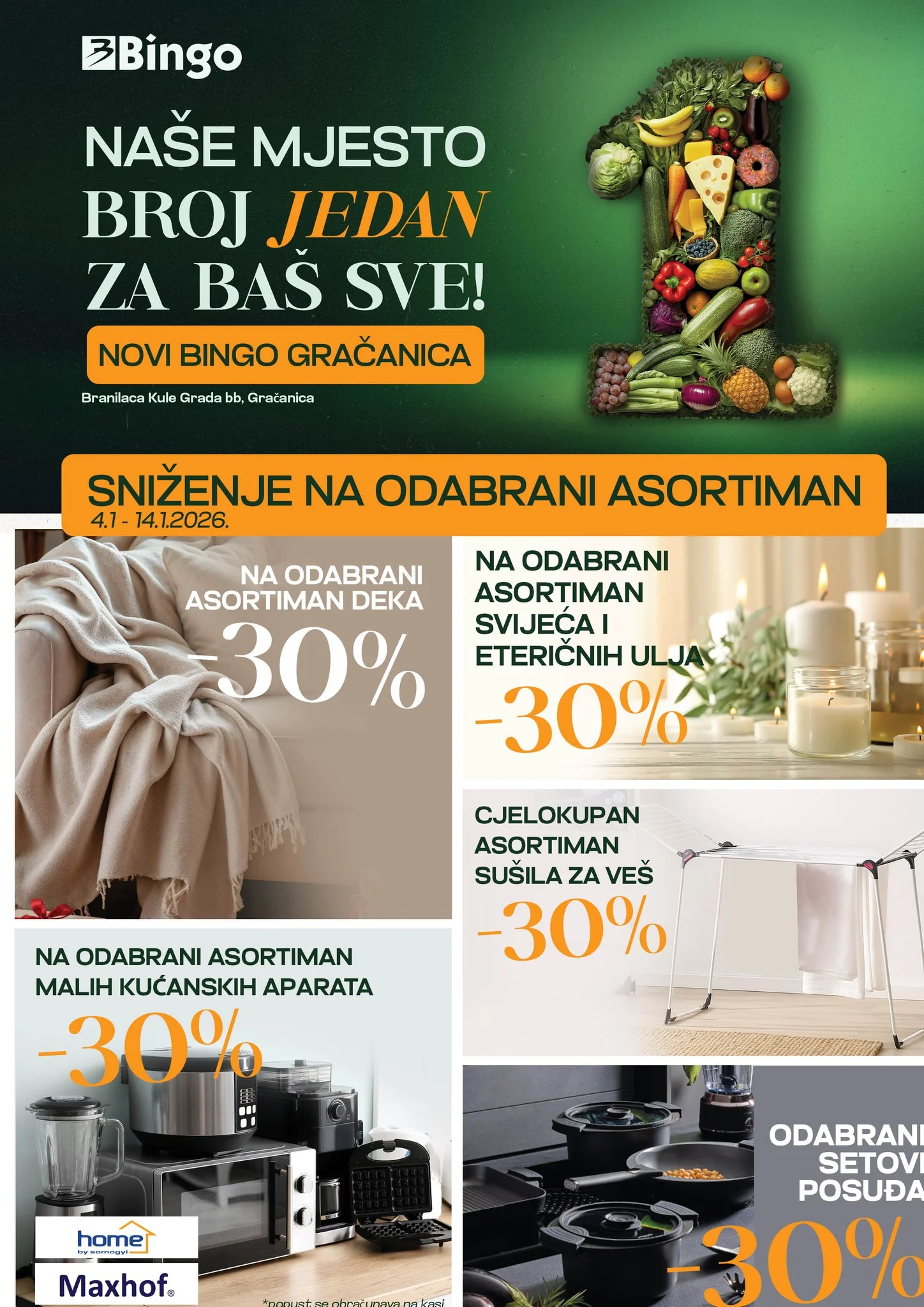 Bingo SNIŽENJE na odabrani asortiman 4-14.1.2026.