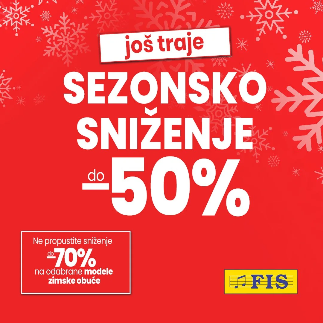 Fis SEZONSKO SNIŽENJE do 70% januar 2026.