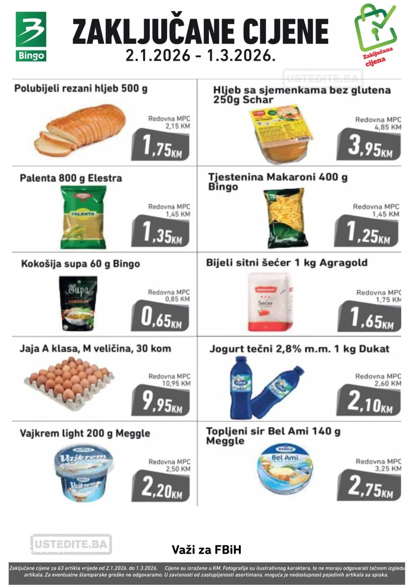 Bingo ZAKLJUCANE CIJENE 