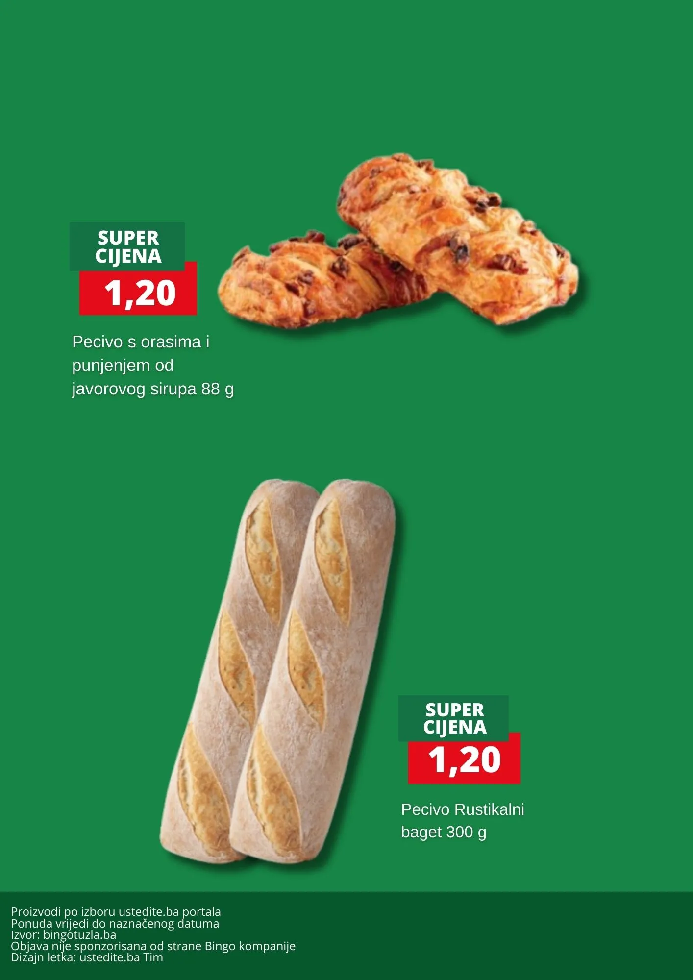  Bingo akcija PEKARA - sniženje do 1.2.2026. 