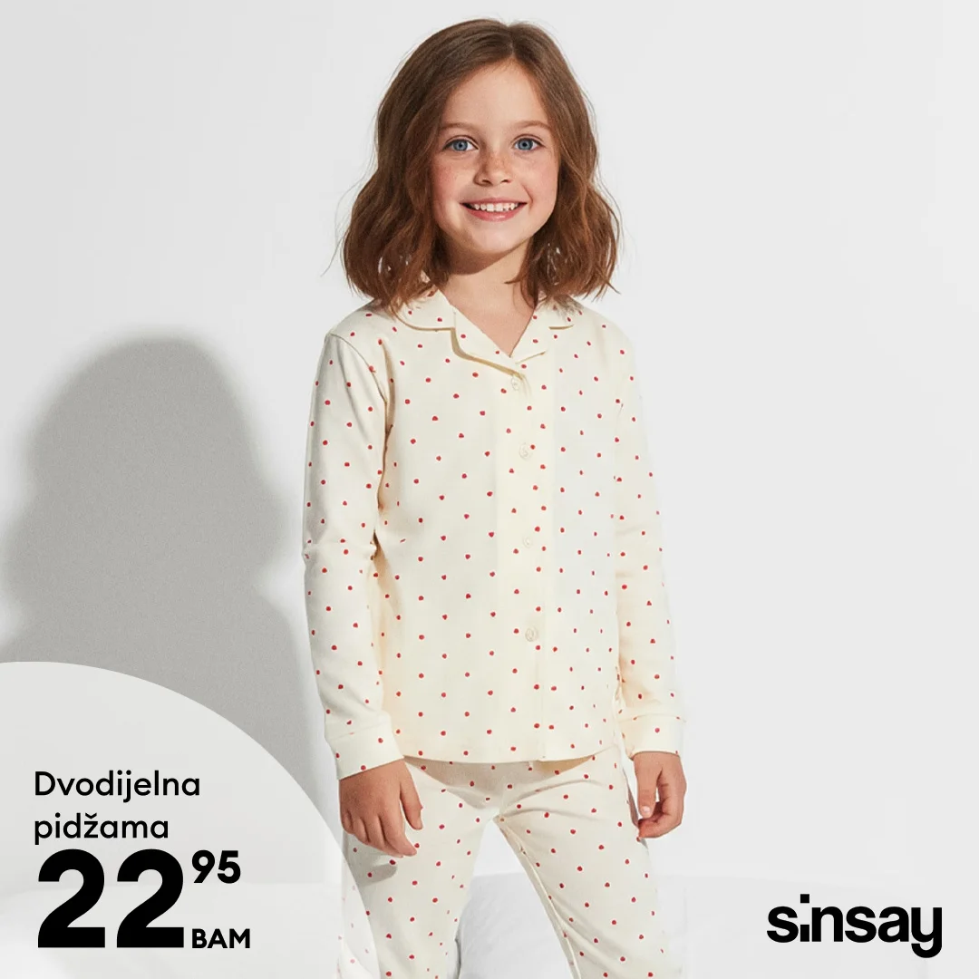 Sinsay akcija - dječije pidžame januar 2026.