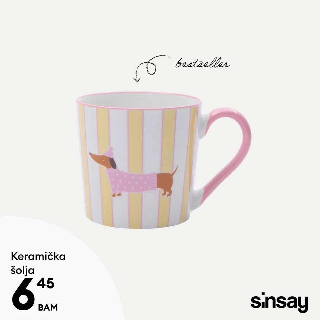 Sinsay akcija: keramičke šolje već od 6,45 KM – januar 2026.