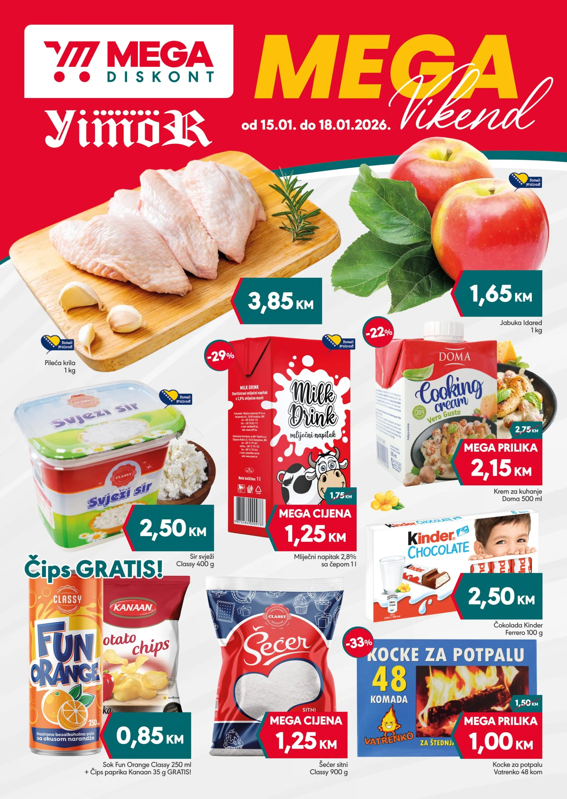 Mega Diskont vikend akcija 15-18.1.2026.