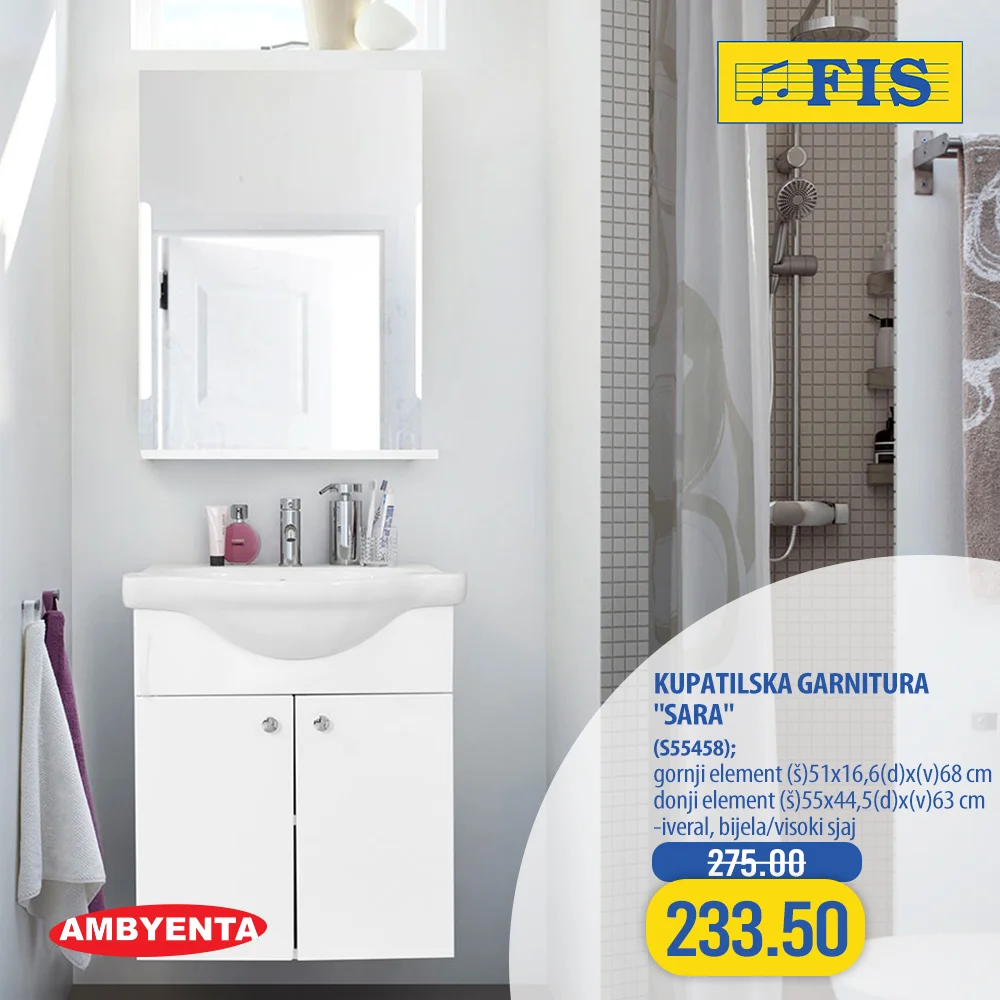 Fis akcija – kupatilski namještaj 15–28.1.2026.