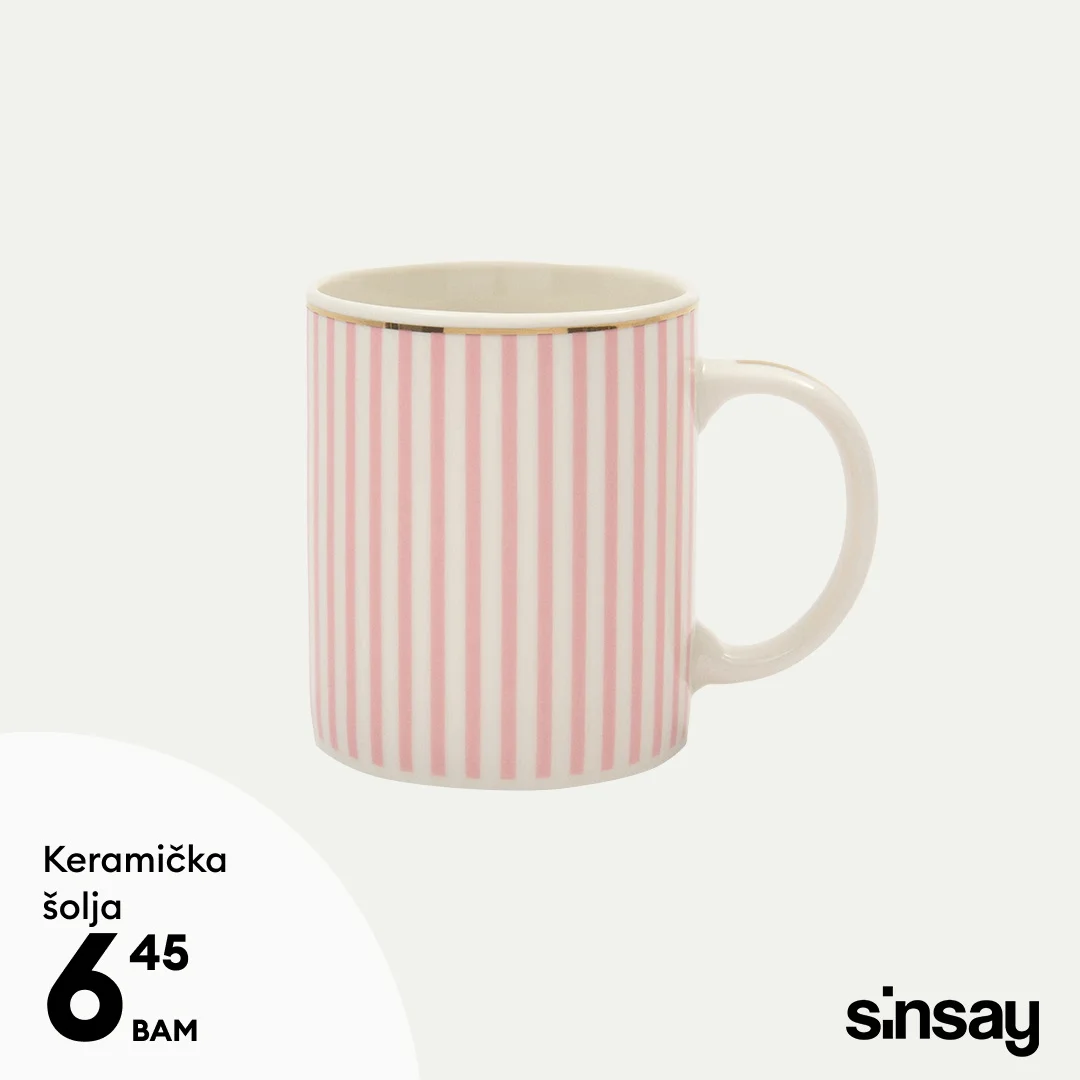 Sinsay akcija: keramičke šolje već od 6,45 KM – januar 2026.