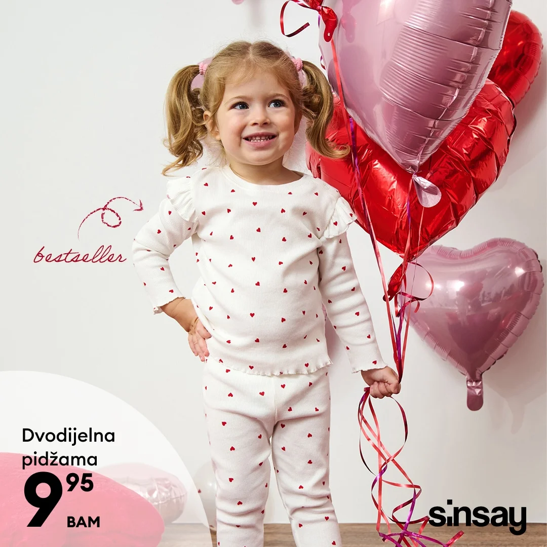 Sinsay akcija - dječije pidžame januar 2026.
