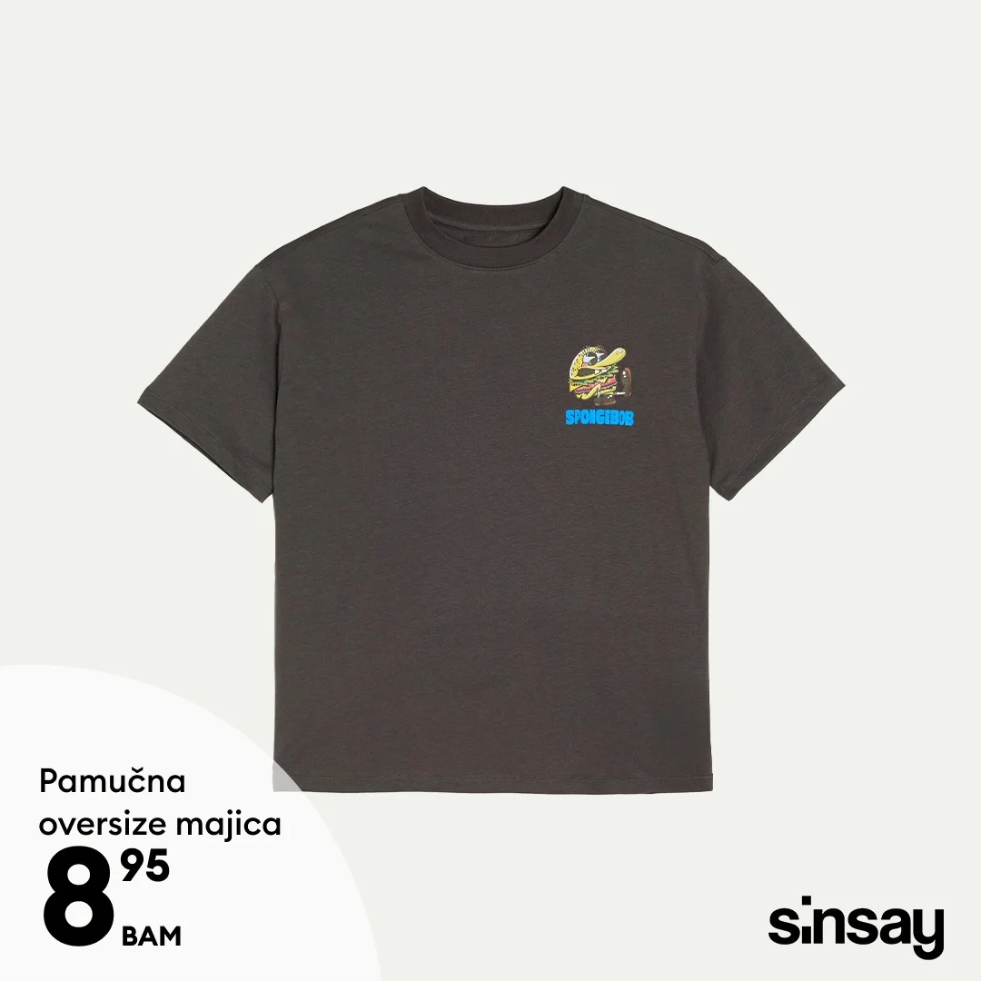 Sinsay akcija: SpongeBob kolekcija januar/februar 2026.
