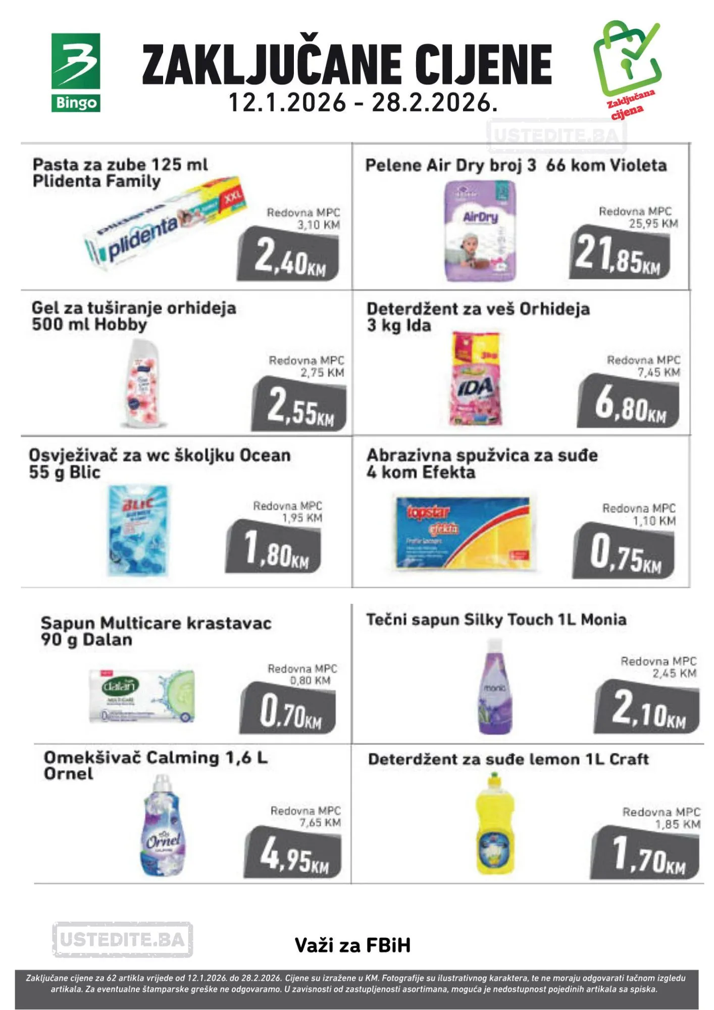Bingo ZAKLJUČAVAMO CIJENE 12.1-28.2.2026.