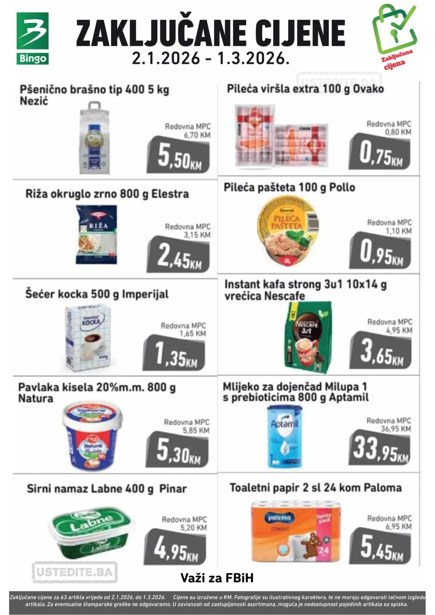 Bingo ZAKLJUCANE CIJENE 