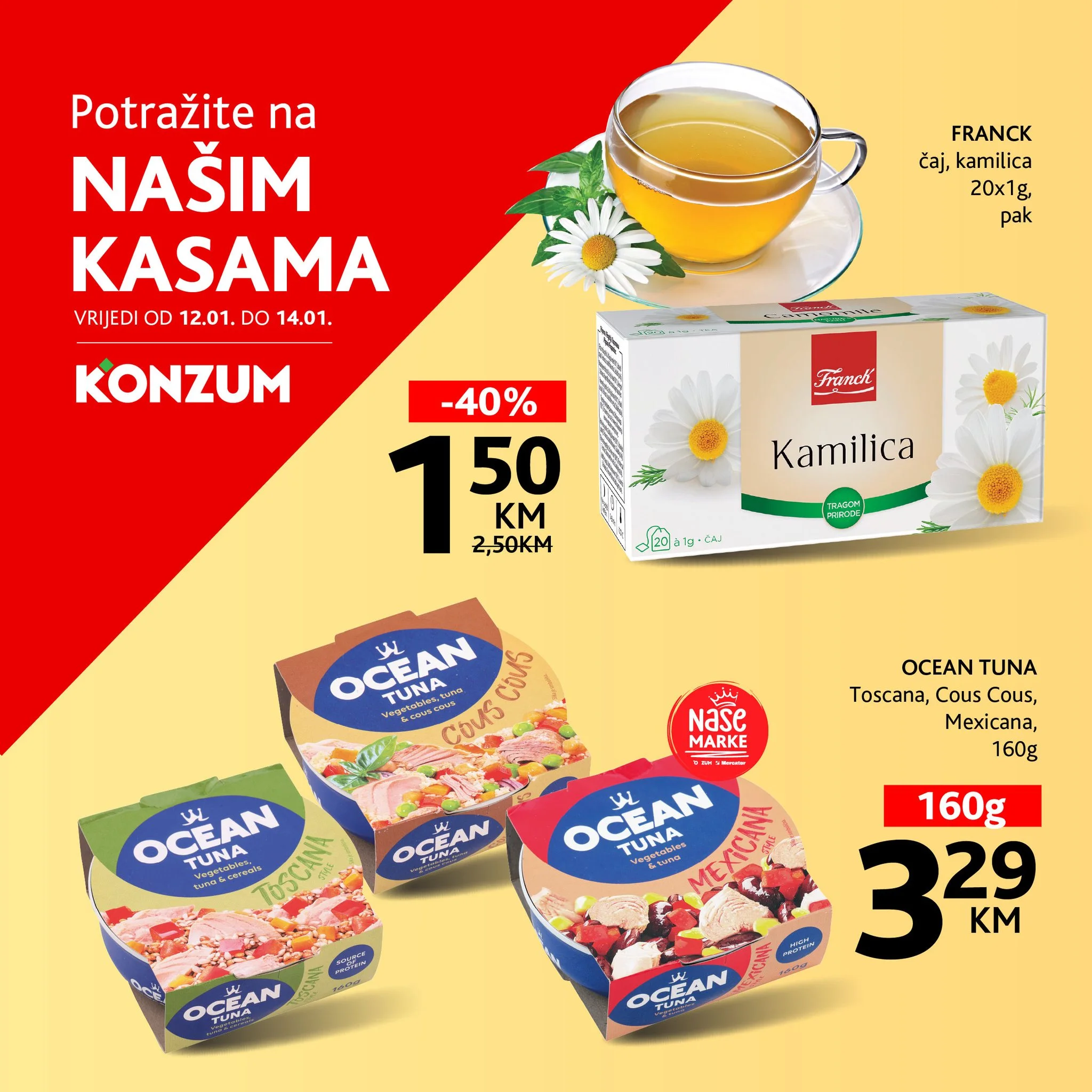 Konzum AKCIJA NA KASAMA 12-14.1.2026.