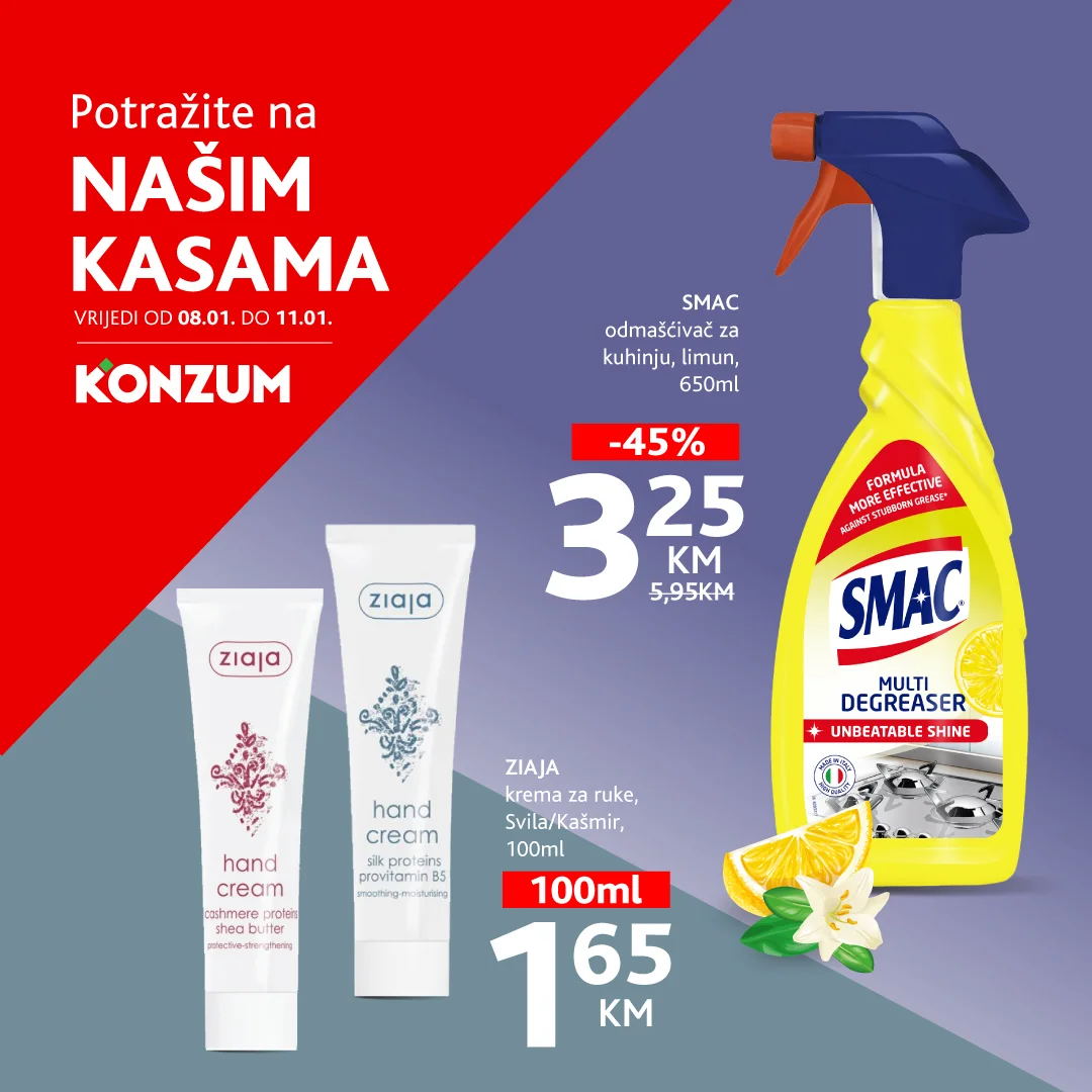 Konzum AKCIJA NA KASAMA 8-11.1.2026.