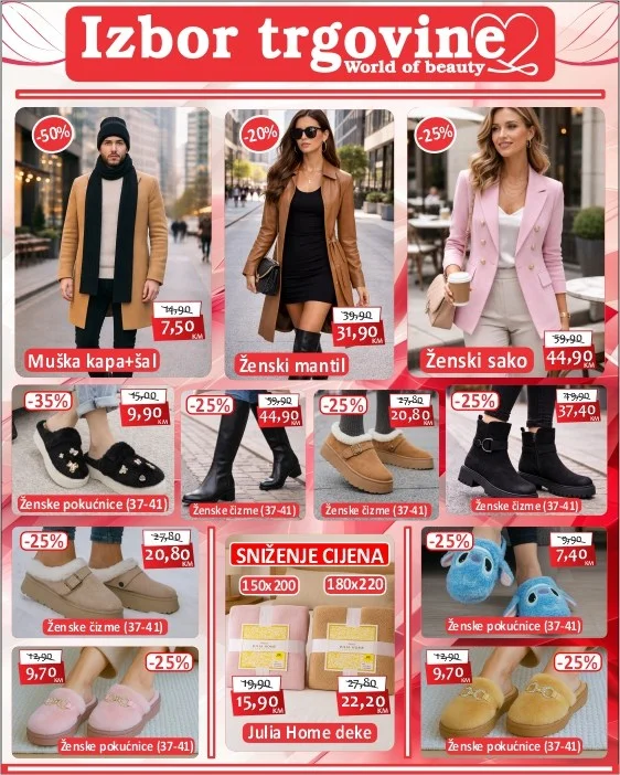 Izbor trgovine SNIŽENJE ODJEĆE I OBUĆE 30.1-6.2.2025. 