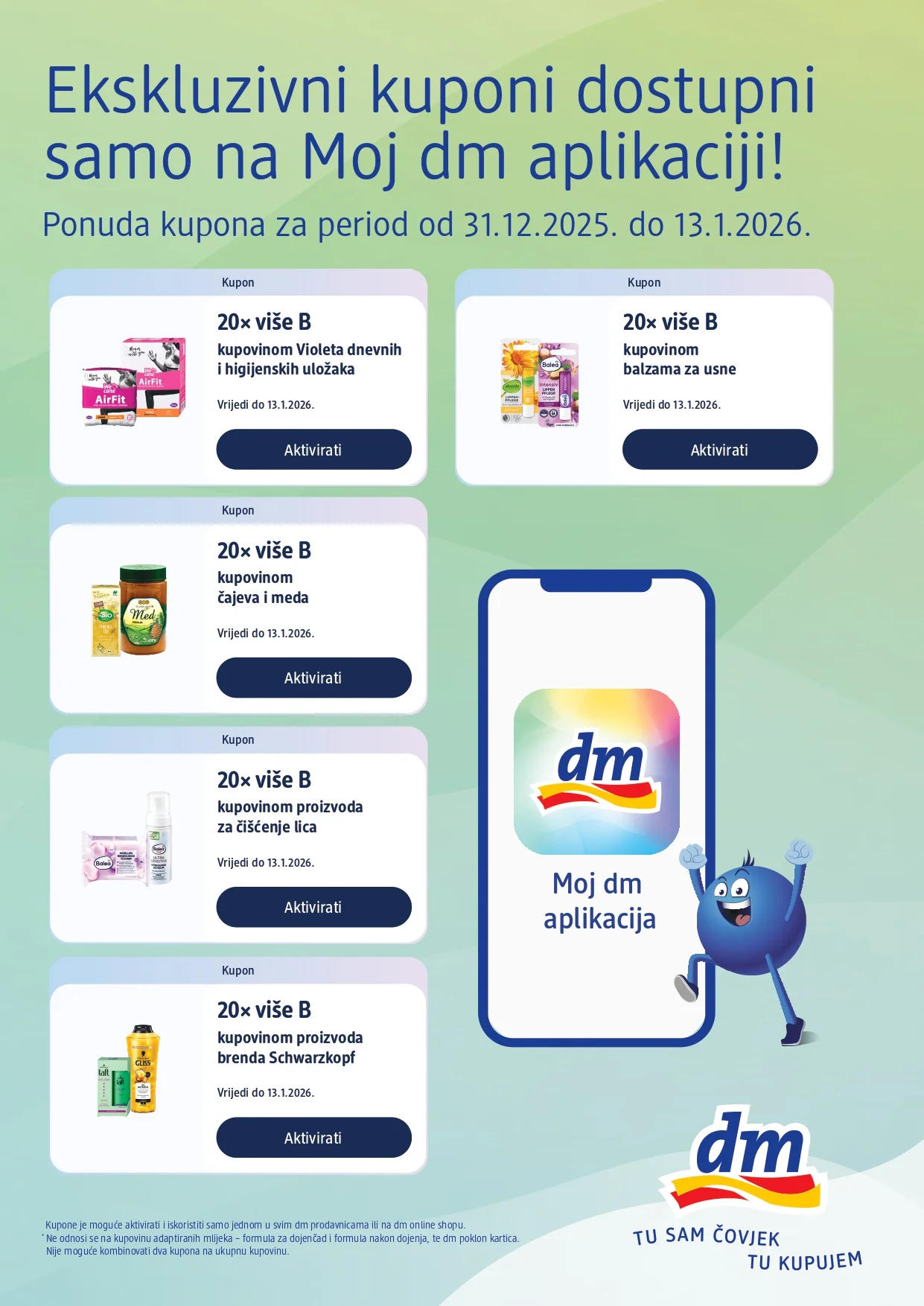 dm Ekskluzivni kuponi 31.12.2025-13.1.2026.