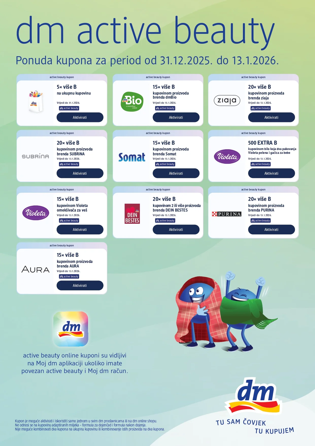 dm KUPONI – dm active beauty – akcija do 13.1.2026.